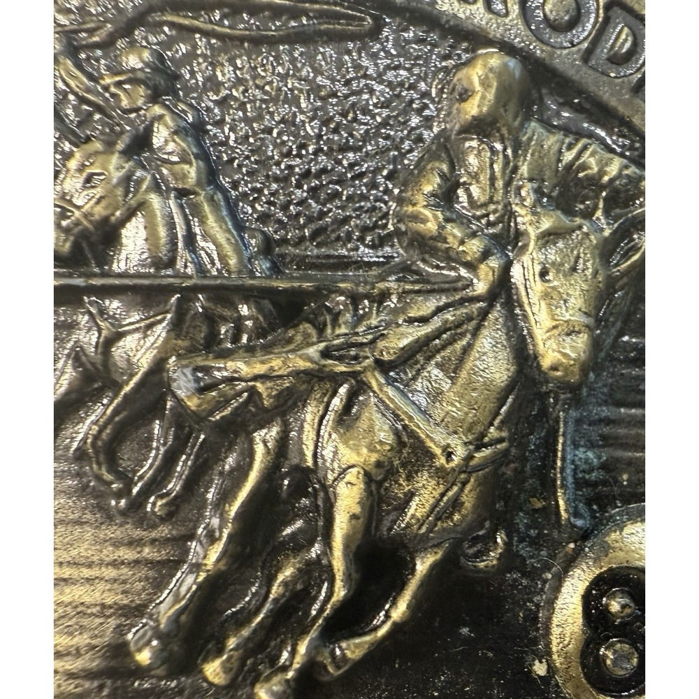 1980 Hesston National Finals Rodeo Belt Buckle NFR Brass Vintage - Picture 5 of 12